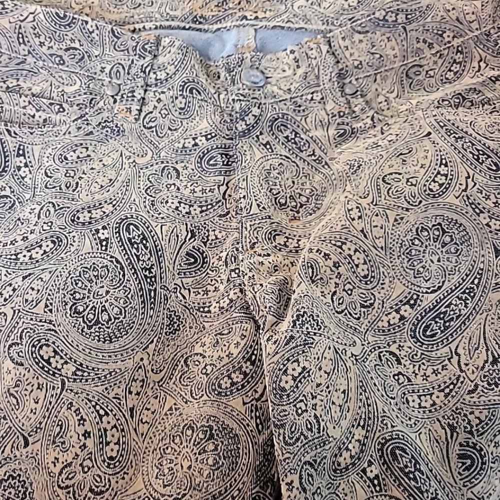 Klandestine Pants Cotten & Polyester Black & Brown Paisley Patter 27/32